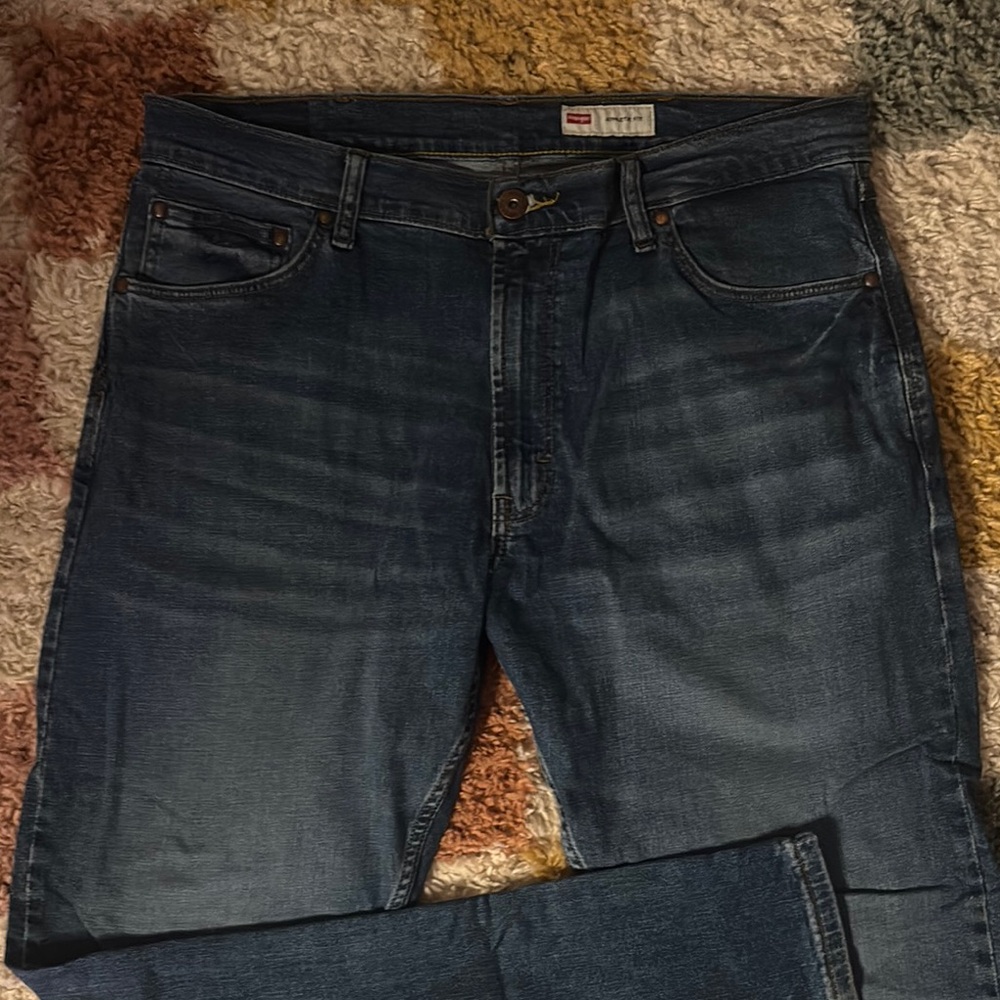 Wrangler Men's Straight Jeans - Blue